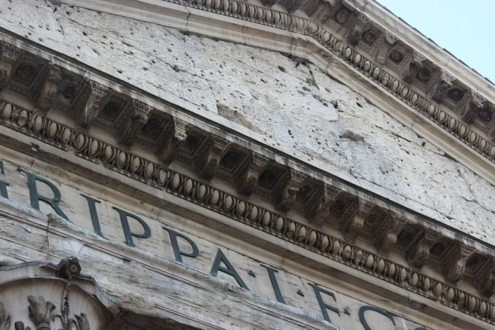 Pantheon’s details of the facade Pantheon's details of the facade